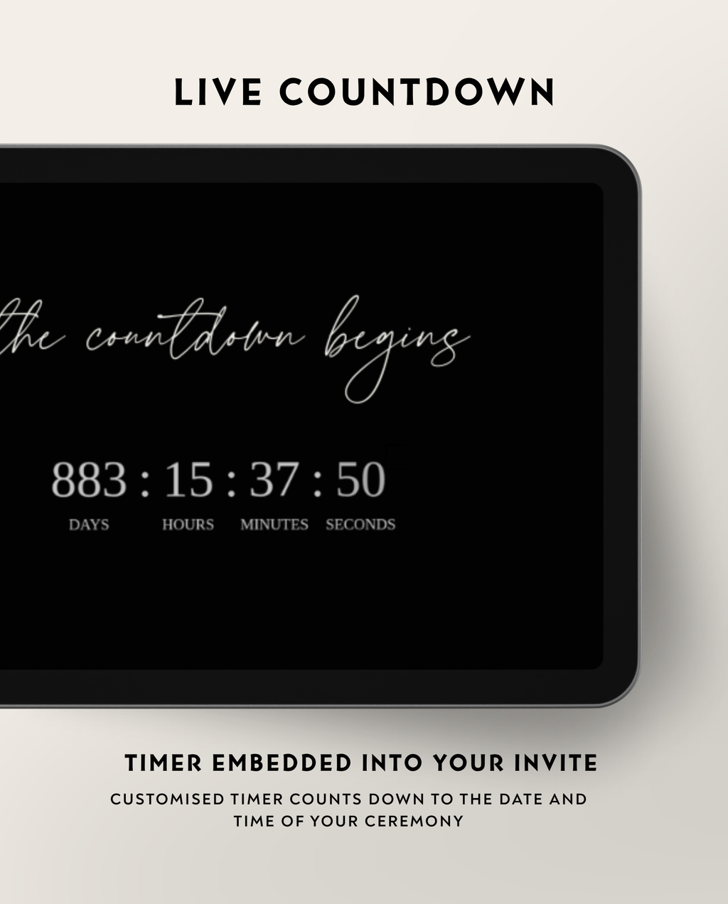 Save the Date - Elegant Black