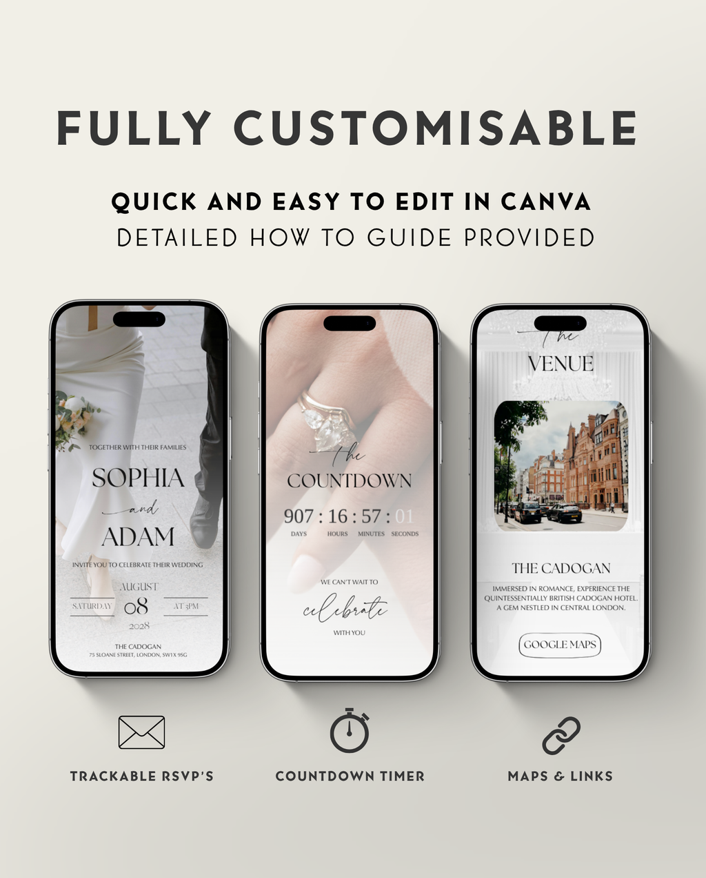 Interactive Wedding Invitation - Elegant White
