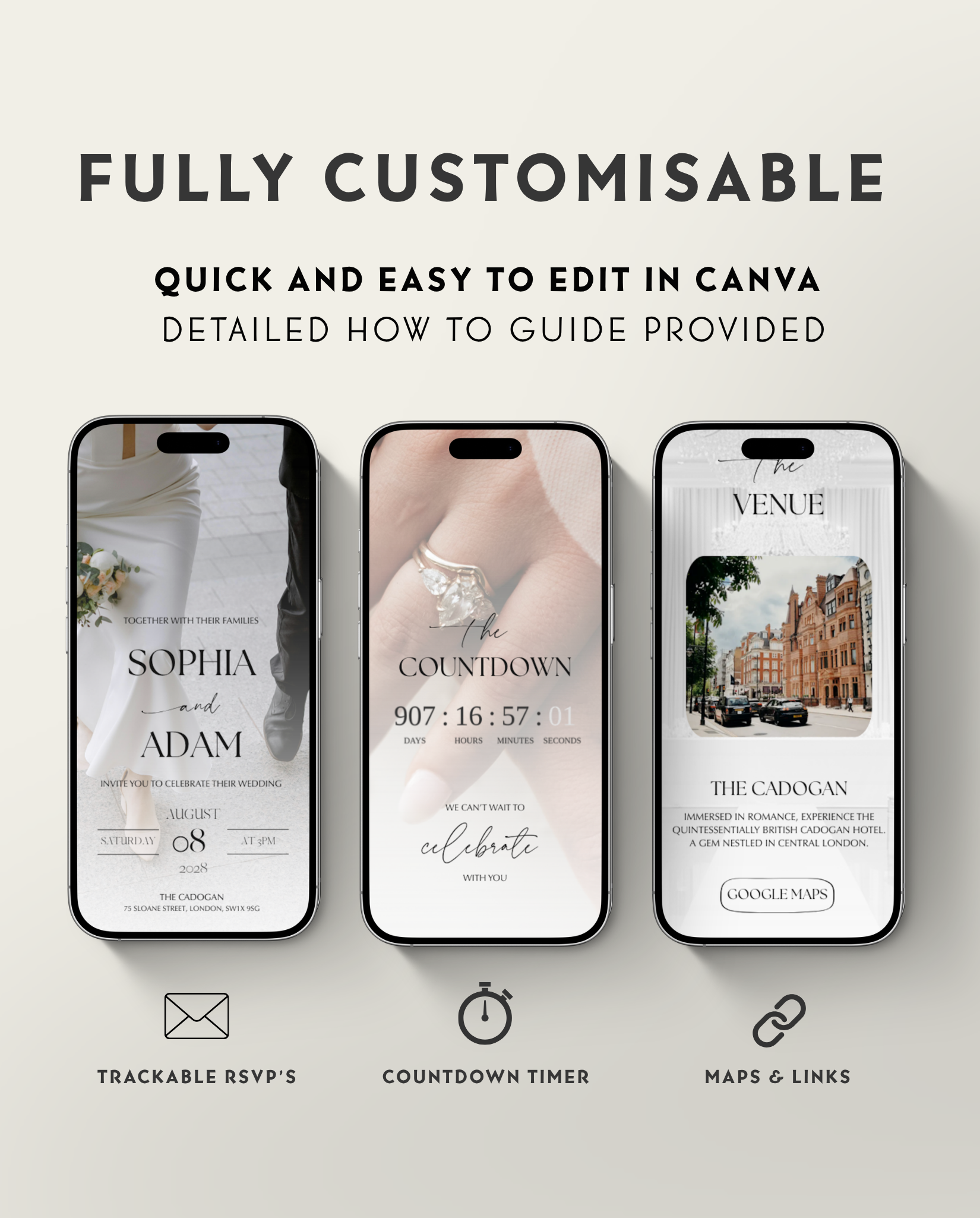 Interactive Wedding Invitation - Elegant White