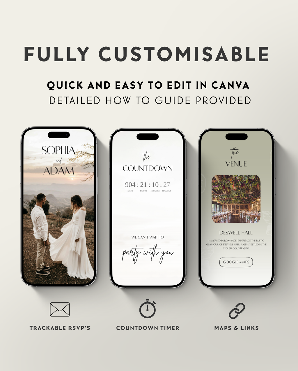 Interactive Wedding Invitation - Rustic Sage