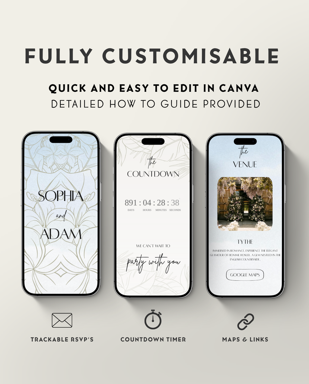 Interactive Wedding Invitation - Bohemian Floral