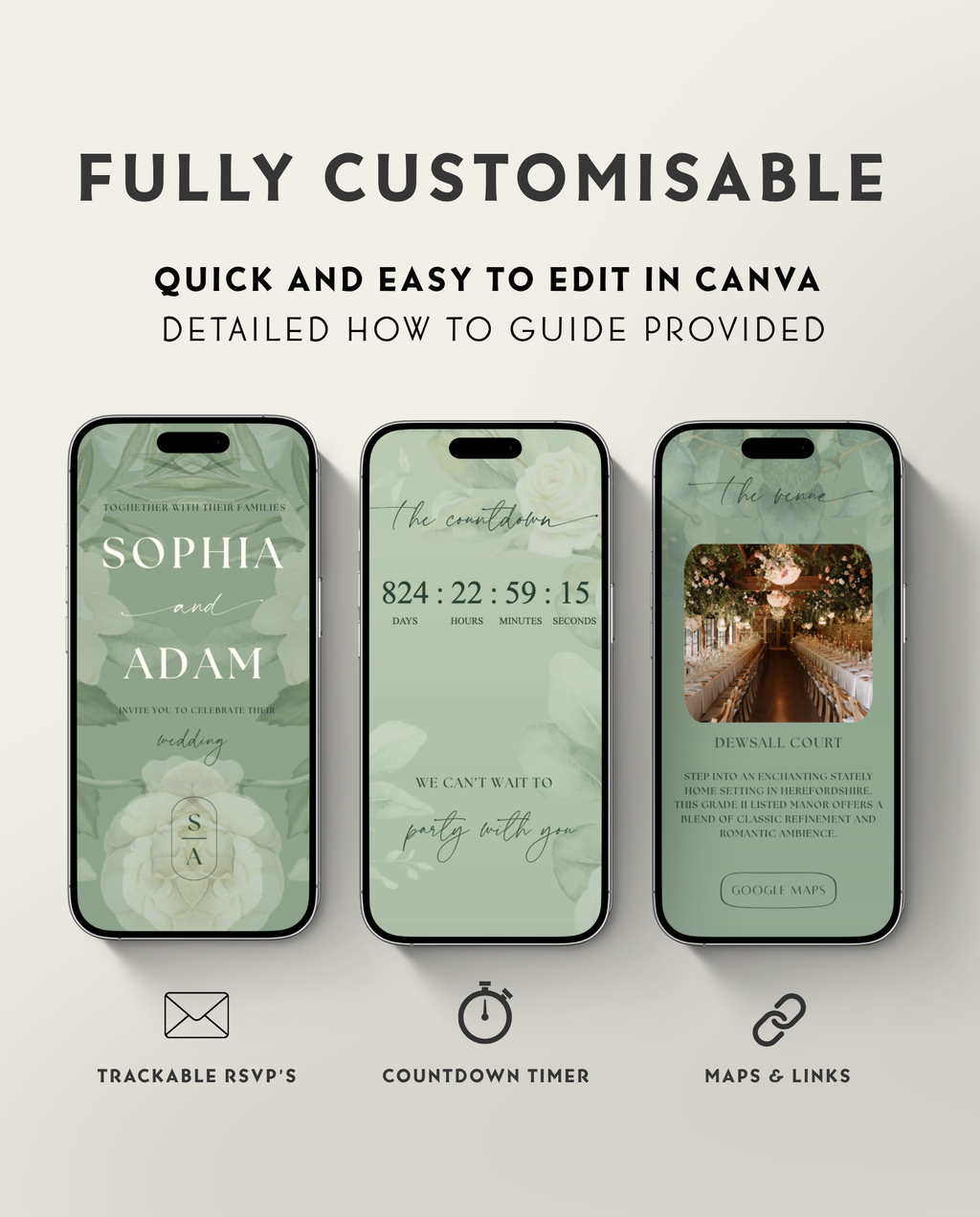 Interactive Wedding Invitation - Floral Eucalyptus