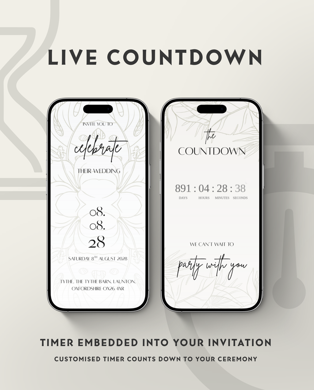 Interactive Wedding Invitation - Bohemian Floral