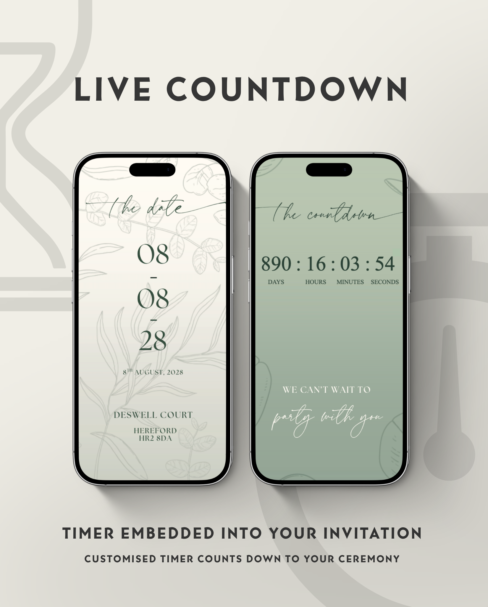Interactive Wedding Invitation - Eucalyptus