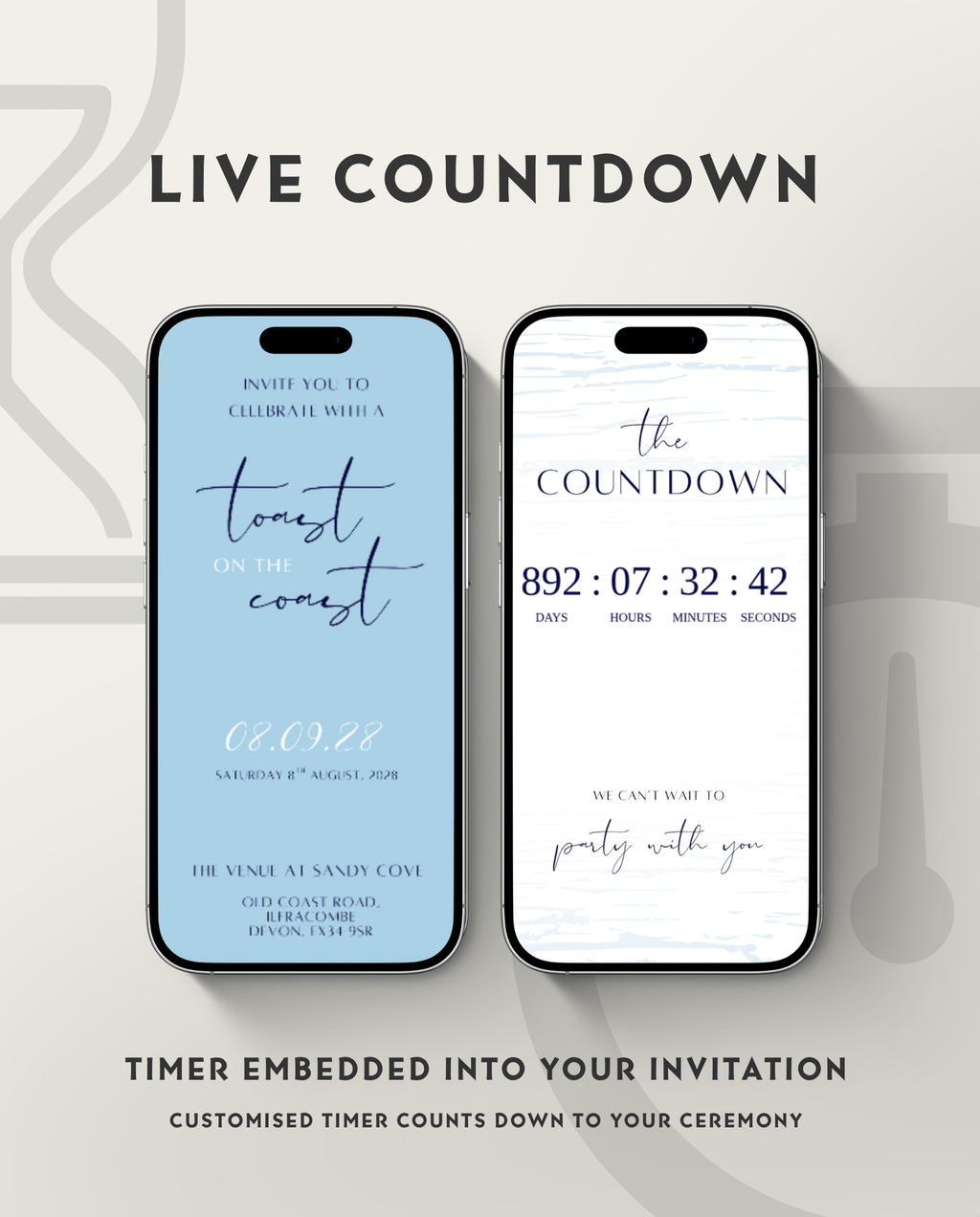 Interactive Wedding Invitation - Toast on the Coast