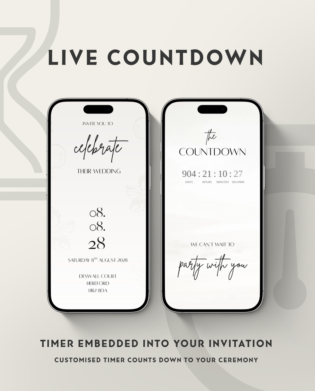 Interactive Wedding Invitation - Rustic Sage