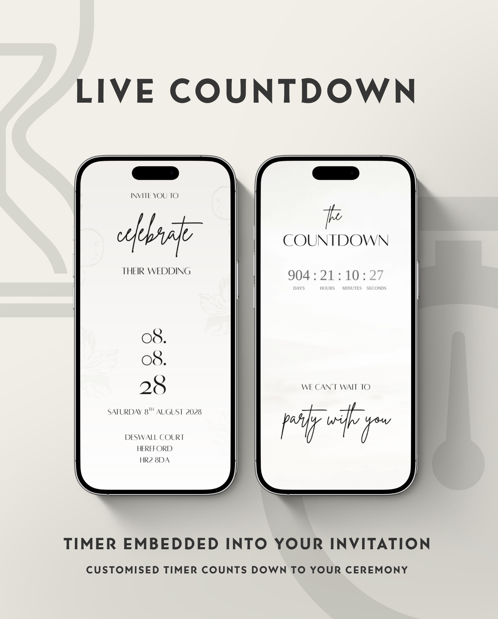 Interactive Wedding Invitation - Rustic Sage