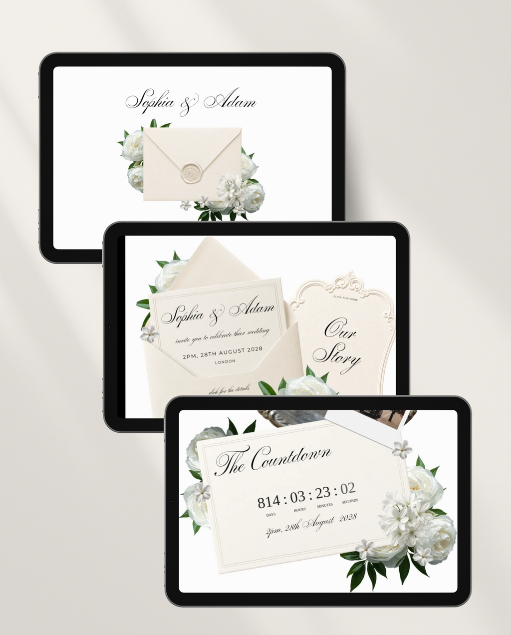 Envelope Reveal Invitation Suite - The Ivory Floral