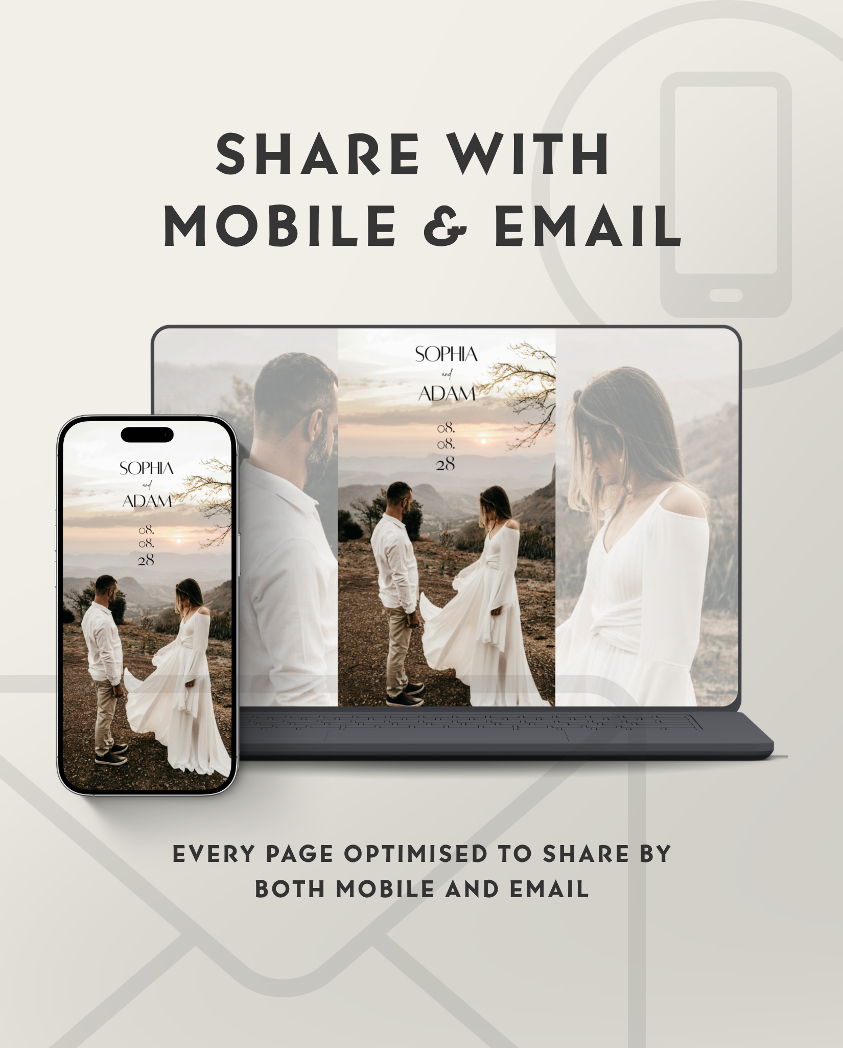 Interactive Wedding Invitation - Rustic Sage