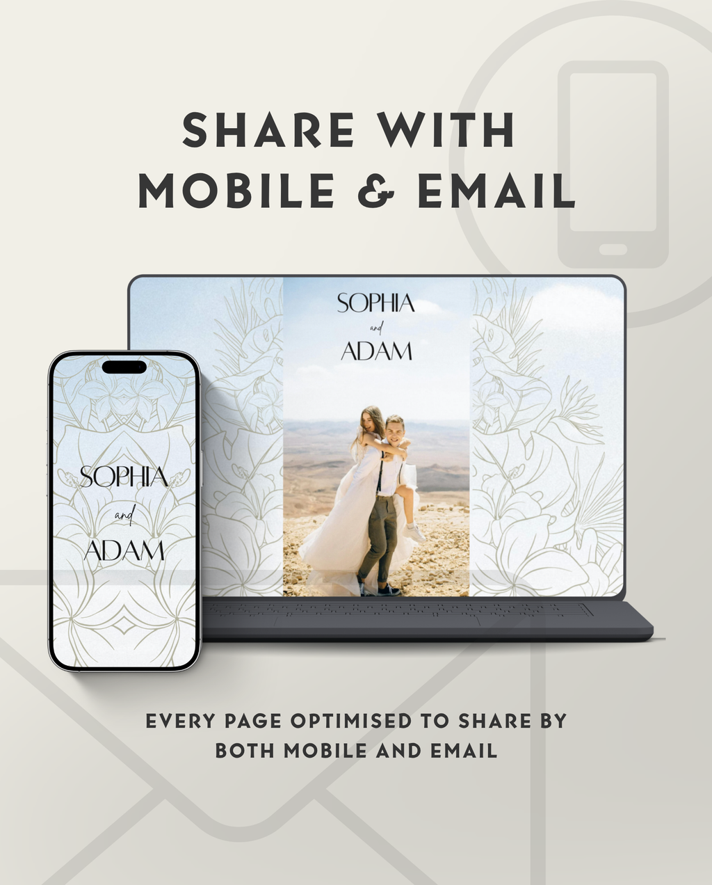 Interactive Wedding Invitation - Bohemian Floral