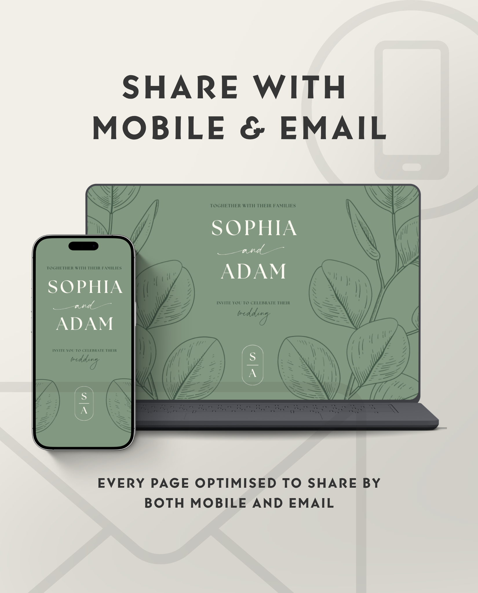 Interactive Wedding Invitation - Eucalyptus