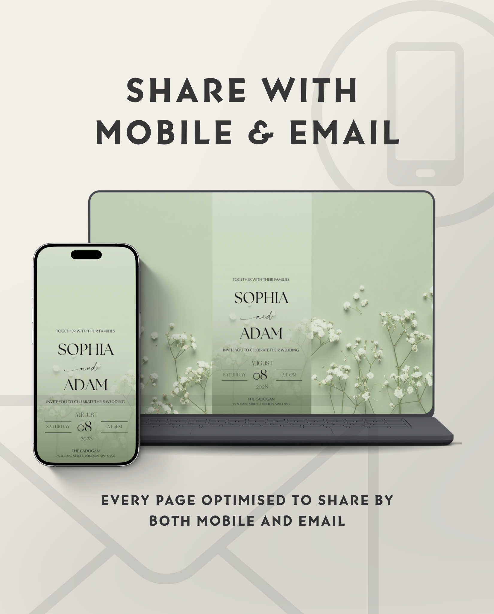 Interactive Wedding Invitation - Elegant Green