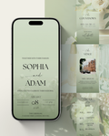Interactive Wedding Invitation - Elegant Green